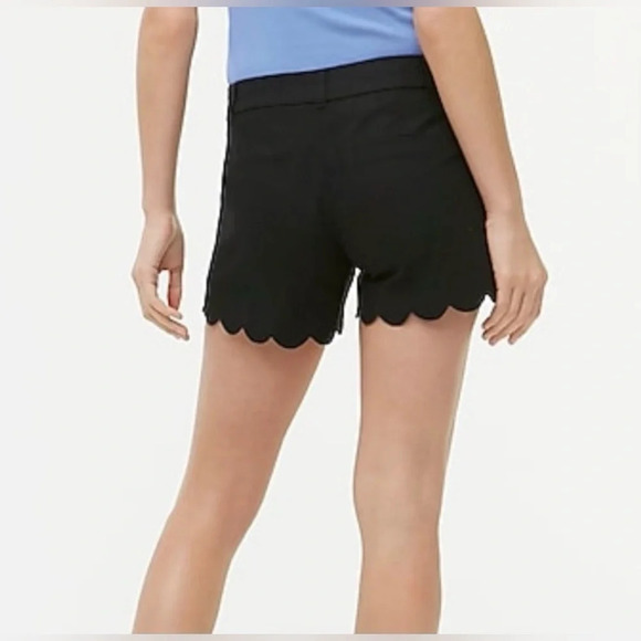 J Crew Factory Scalloped Black Shorts, NWT, Size 14, - Picture 2 of 7